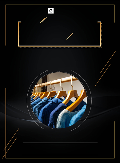 黑金大气服装定制宣传促销印刷海报背景