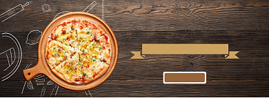 经典意式披萨淘宝banner背景