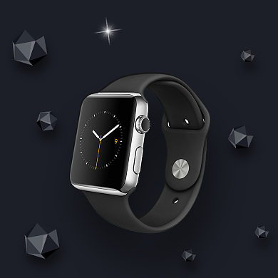 时尚黑色智能手表淘宝直通车图片背景