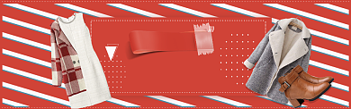 红色调女装换季上新banner背景