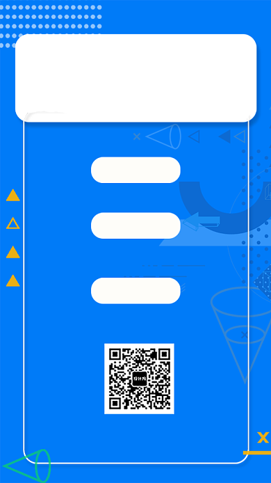 蓝色创意几何招贤纳士手机海报背景