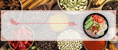 红色创意小吃公众号首图背景