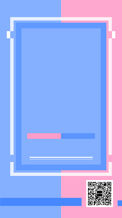 拼色创意简约品牌女装促销手机海报模板背景