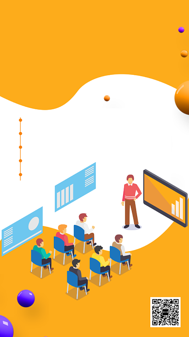 简约风速成PPT达人手机海报背景