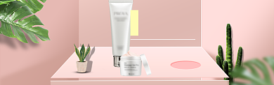 淡粉质感护肤淘宝banner背景