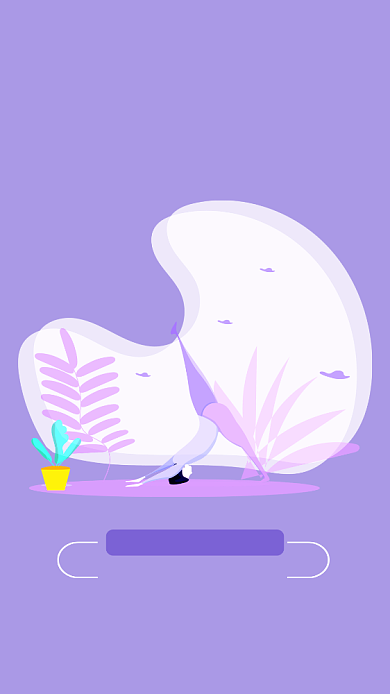 紫色简约瑜伽减肥宣传海报背景