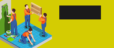 黄色房地产家居旧屋装修改造破局首图背景