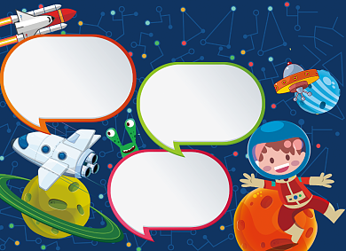 创意科技教育小报背景