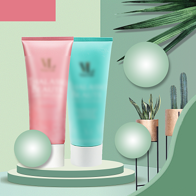 绿色简约清新脱毛膏主图直通车背景