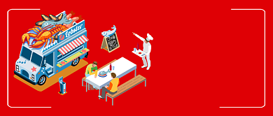 创意时尚美食吃货促销微信公众号素材图片背景