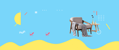 家居日韩电商插画微信公众号素材图片背景