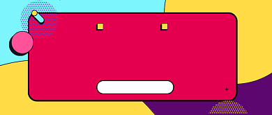 彩色几何图形孟菲斯波普元旦放假通知公告微信公众号素材图片背景