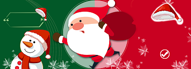 圣诞节圣诞帽销售红绿广告淘宝banner背景