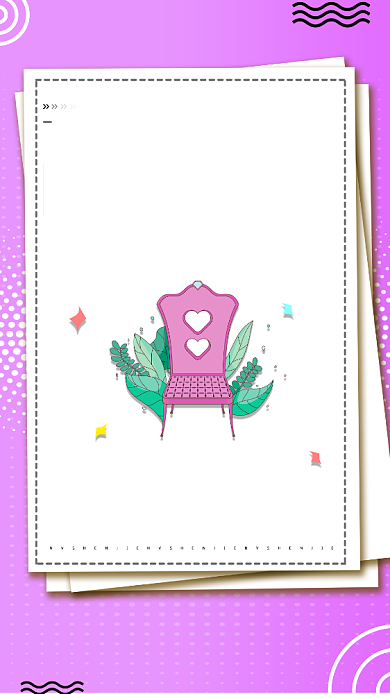 紫色高贵女王节手机促销海报背景