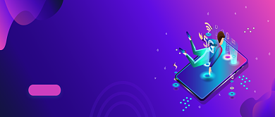 创意新科技时代电子插画微信公众号素材图片背景