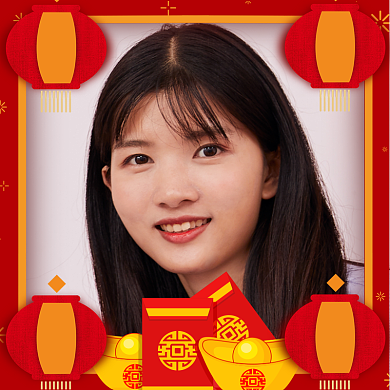 红色喜庆节日元旦快乐头像淘宝直通车图片背景