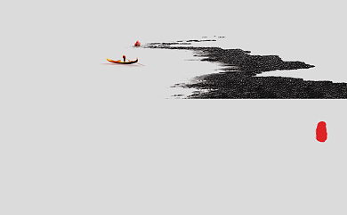 简约中国风商务个人名片背景