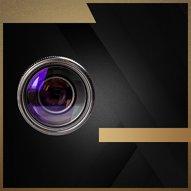 金色黑色防抖定焦数码镜头广角直通车背景