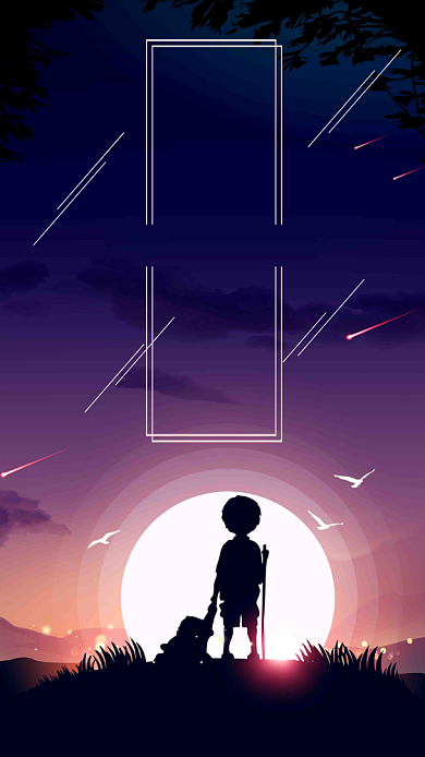 晚安世界日签海报背景