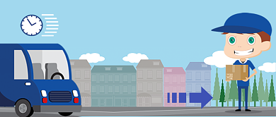 搬家公司卡通手绘手机首图背景