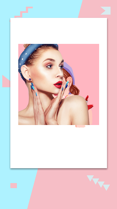 美妆节新品上市嗨购海报背景