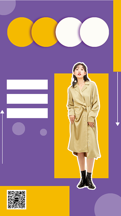 紫色几何质感女装秋装新品特惠促销海报背景