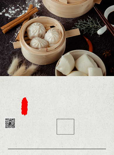 包子美食印刷海报背景