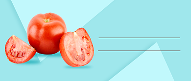 蓝色简约无公害番茄公众号首图背景