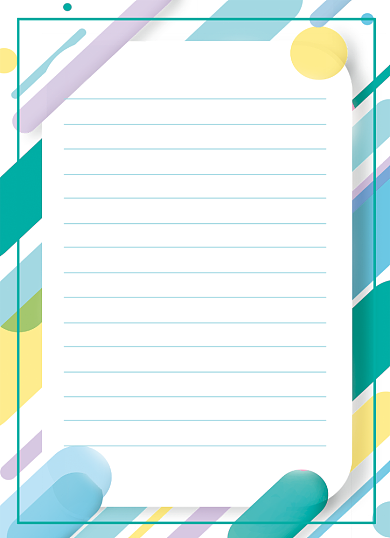 手绘卡通水彩信纸背景