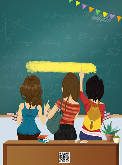 创意卡通高考加油印刷海报背景