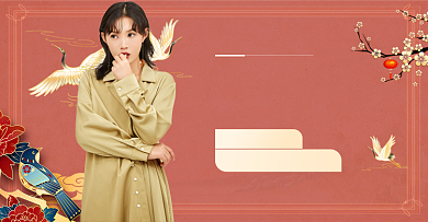 中国风电商双十一女装促销电商海报背景