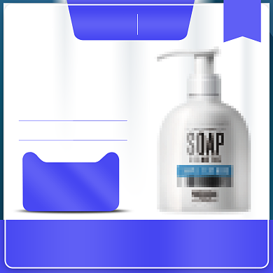 蓝色调双十二化妆品大促直通车背景