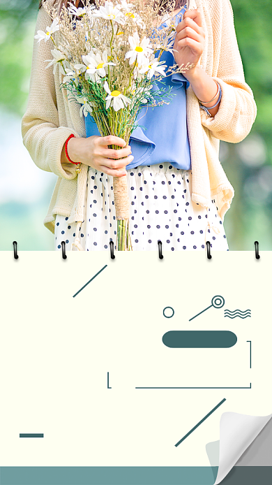 七月简约文艺夏天宣传海报背景