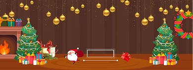 卡通圣诞节商品狂欢促销banner背景