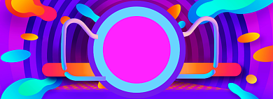 炫彩双十二商品促销banner背景