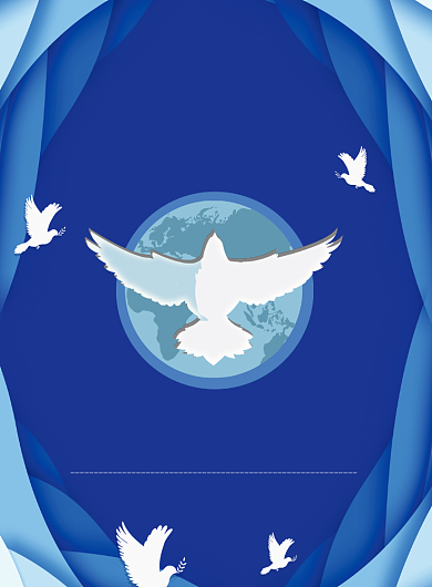 世界和平日印刷海报背景