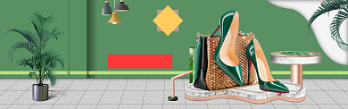 春夏新风尚鞋包淘宝bannner淘宝banner背景