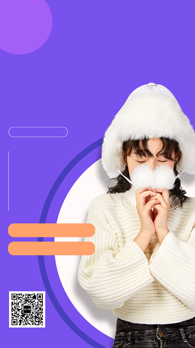 冬季促销手机海报背景