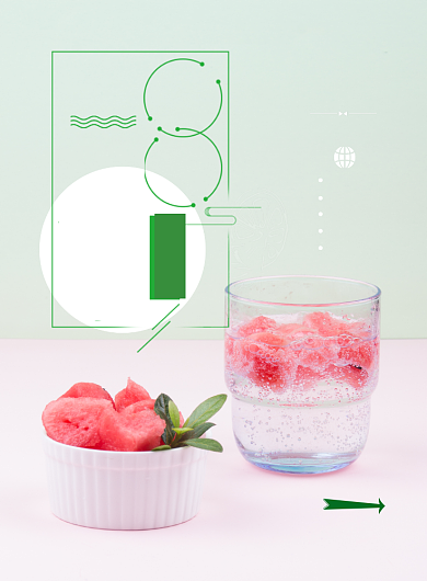 文艺小清新果汁印刷海报背景