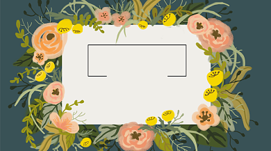 花边发布会邀请函横版海报背景