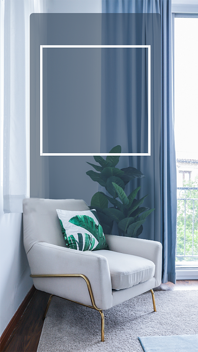 简约创意欧式家具手机海报背景