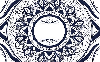 蓝白简约线条感个人名片背景