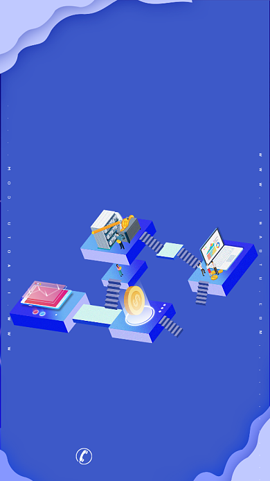 数据金融科技手机海报背景