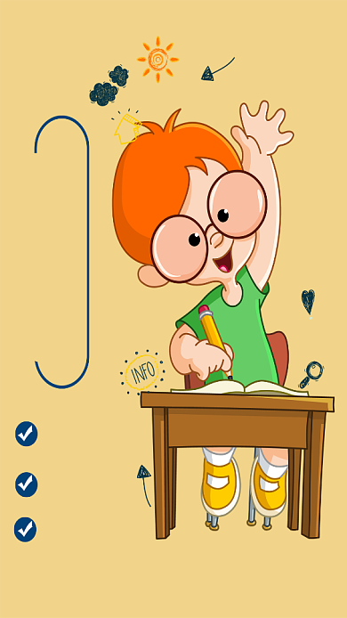 专业少儿来华入门培训寒假班海报背景