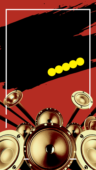 红黑色插画音乐培训宣传海报背景