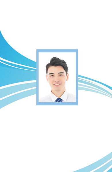 蓝色动感线条商务工作证背景