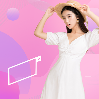 淘宝新势力周秋上新女装主图直通车紫色模板背景