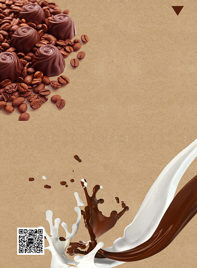 清新简约香浓咖啡饮品印刷海报模板背景