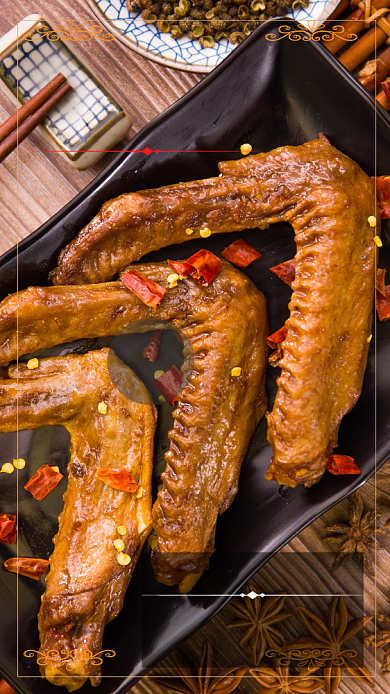 鸡翅手机海报背景