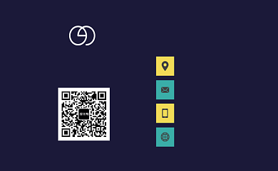 撞色波普创意个人名片背景